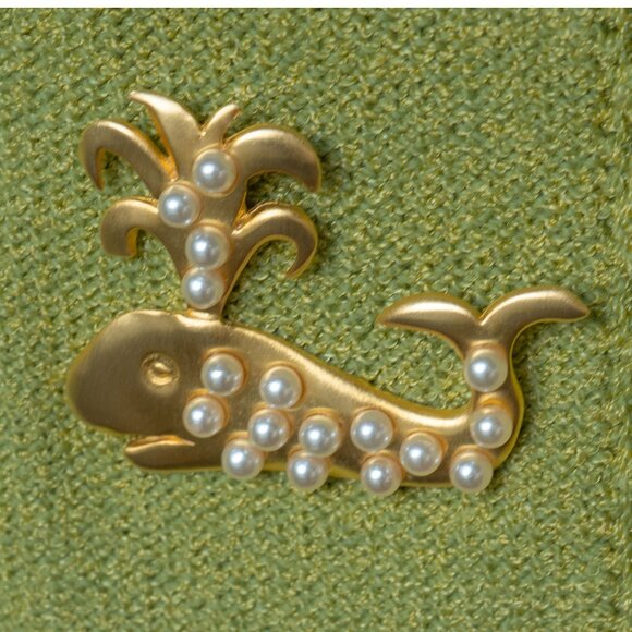 Steve Fabrikant Dress Chartreuse Santana Knit Wool VTG 80s Gold Button Gaudy - Picture 3 of 13